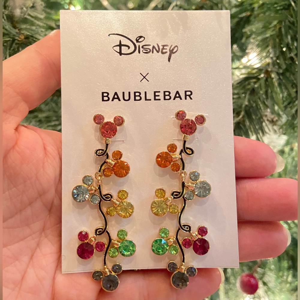 BAUBLEBAR Disney Mickey light Christmas earrings brand new!
